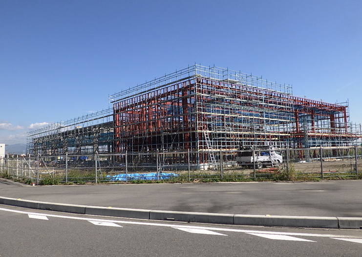 シンワ御津工場建設工事(鉄骨工事)1