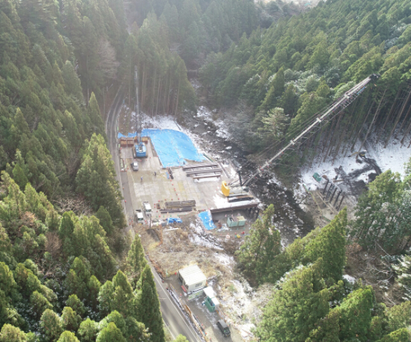 令和元年度 設楽ダム瀬戸設楽線大名倉地区工事用道路工事⑧1