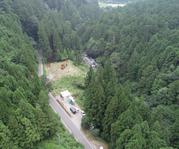 令和元年度 設楽ダム瀬戸設楽線大名倉地区工事用道路工事③1