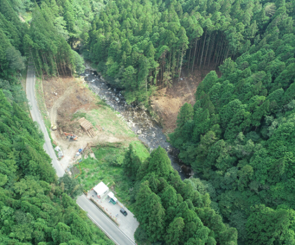 令和元年度 設楽ダム瀬戸設楽線大名倉地区工事用道路工事④1