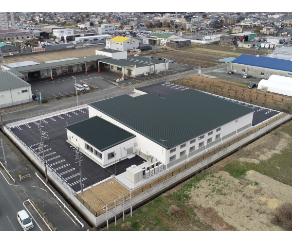 工事名:東三温室園芸農業協同組合 大葉集出荷貯蔵施設 建屋新築工事(外観写真)2