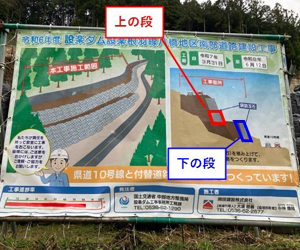 令和6年度　設楽ダム設楽根羽線八橋地区南部道路建設工事⑥2